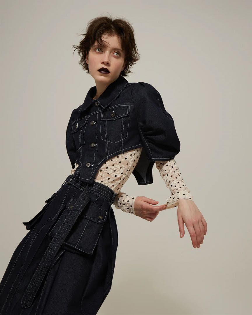 POPPY カットラインデニムジャケット