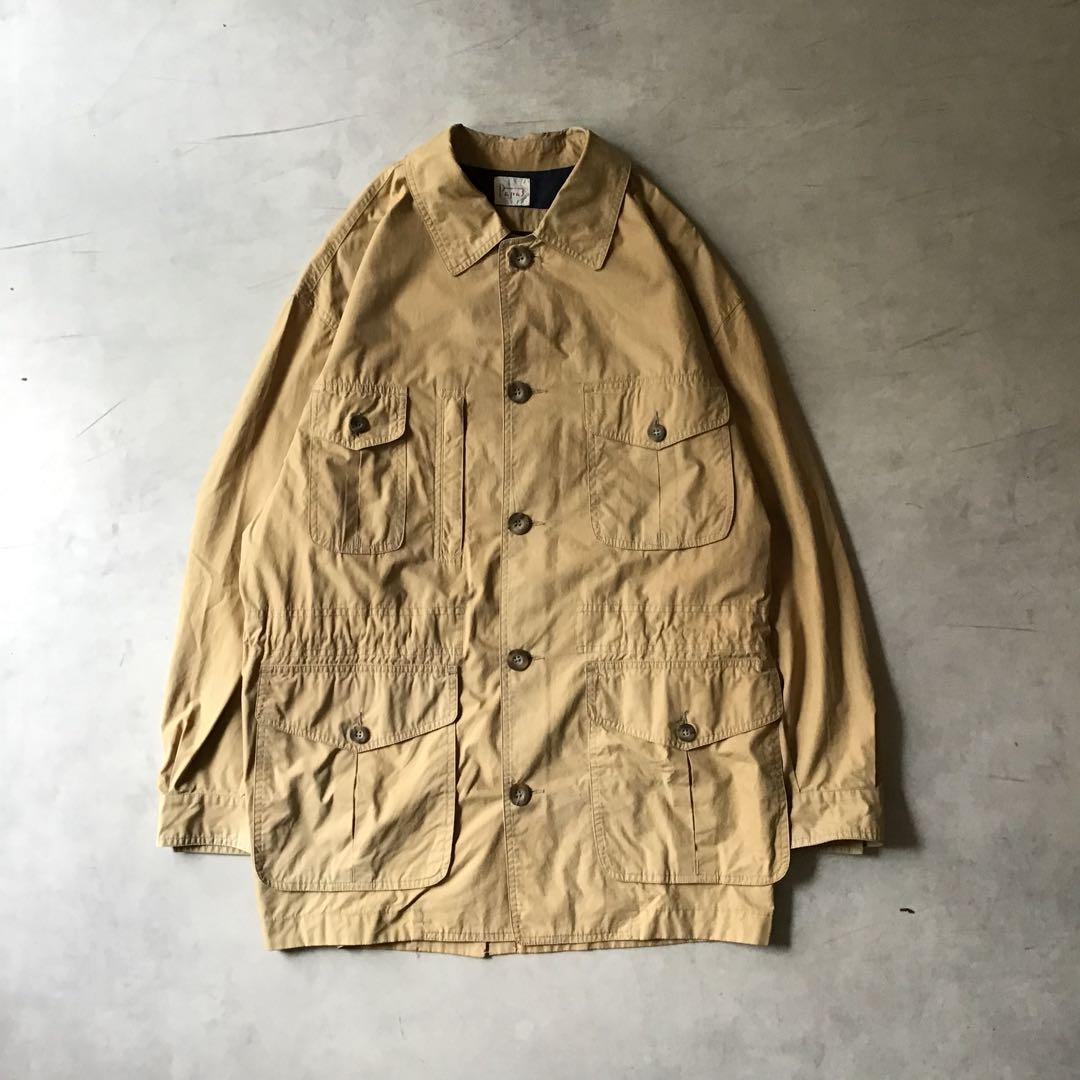 papas パパス　カバーオールジャケット　ハンティング　ベージュ