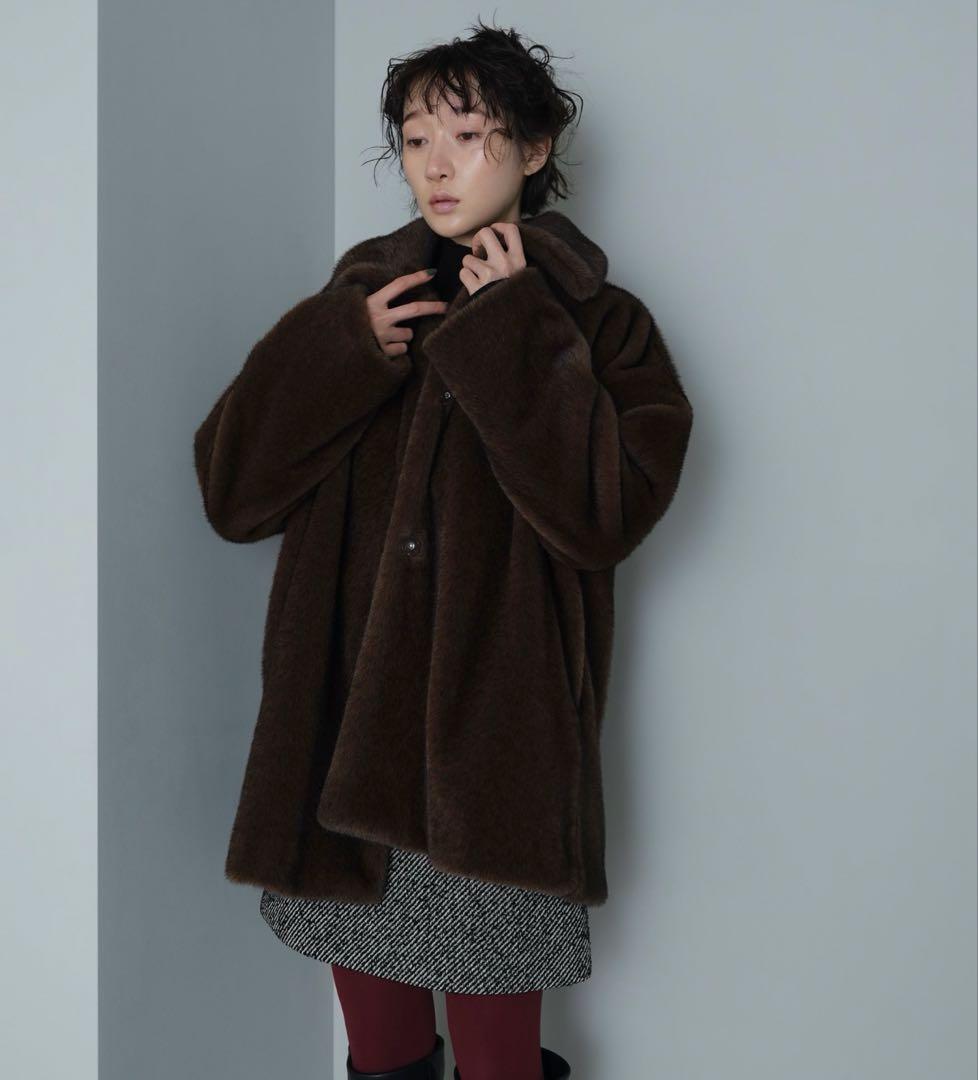 ＜EMMEL REFINES＞EM フェイクファー ミディアム コート