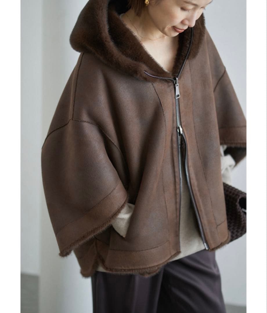 LOU ANDREA/ルーアンドレア ECO FUR BZ エコファーブルゾン