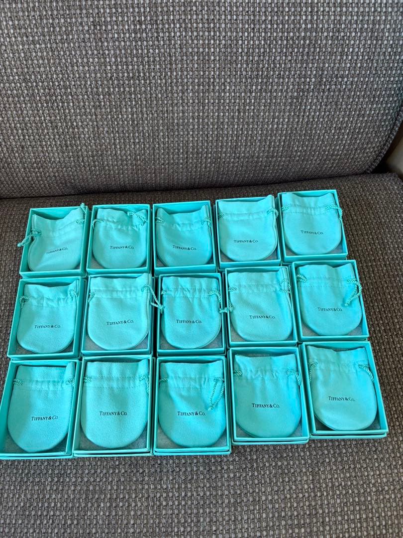 国内旧型　ティファニー空箱　巾着15セット