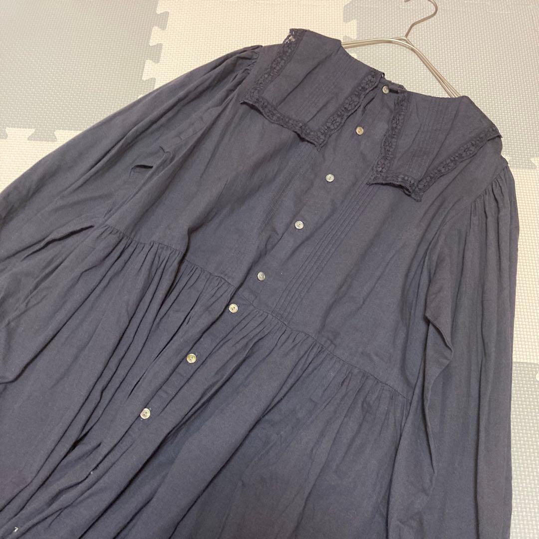 新品タグ付き✨ツハルバイサマンサモスモス リバーレース切替ワンピース 長袖ロング