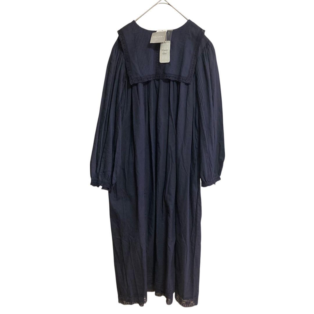 新品タグ付き✨ツハルバイサマンサモスモス リバーレース切替ワンピース 長袖ロング