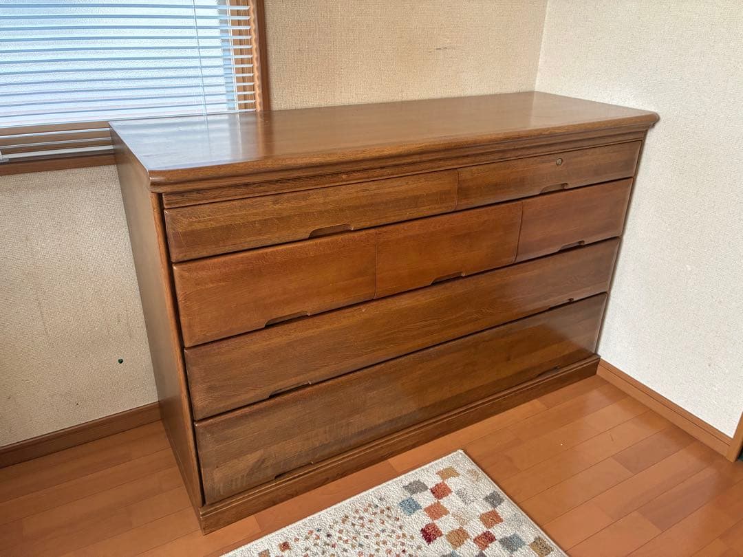 ローチェスト 家具 チェスト 4段 鍵付き