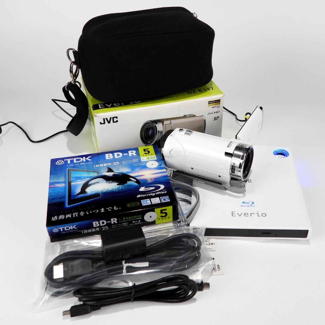 【専用】HDデジタルビデオカメラ JVC EverioGZ-E117-W動作確認