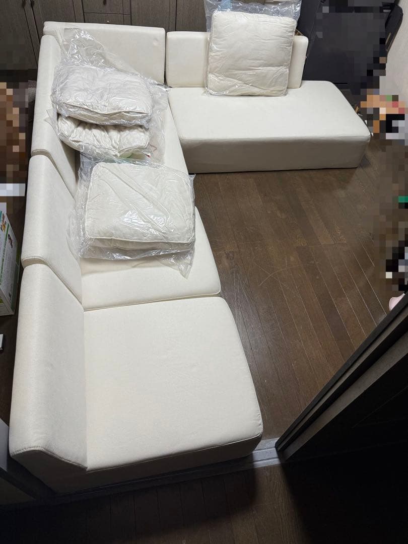 カウチソファ コーナーソファ リビングソファー洗えるカバーL字型6人