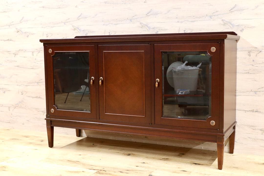 GMHK597○メープル不二家 神戸洋家具 サイドボード リビングボード 収納家