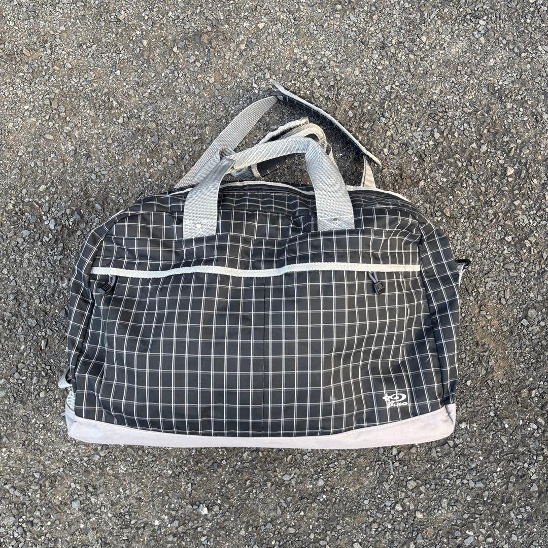 90s PIKO チェック柄 ボストンバッグ 大容量 archive