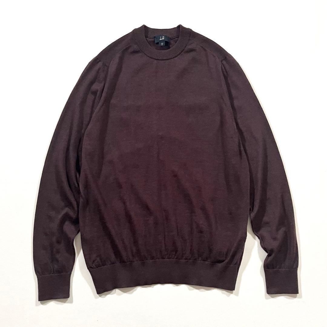 【美品】dunhill　ニット セーター　カシミヤ100%　現行モデル　ロゴ刺繍