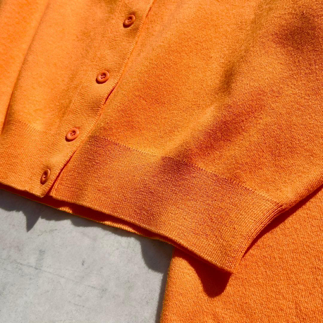 ♡新品タグ付き♡　キャバン　コットンカシミヤクルーネックカーディガン　オレンジ