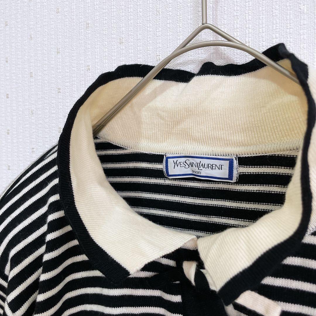 イヴ・サンローラン　ヴィンテージ　ニット　ボーダー ウール100% M 長袖