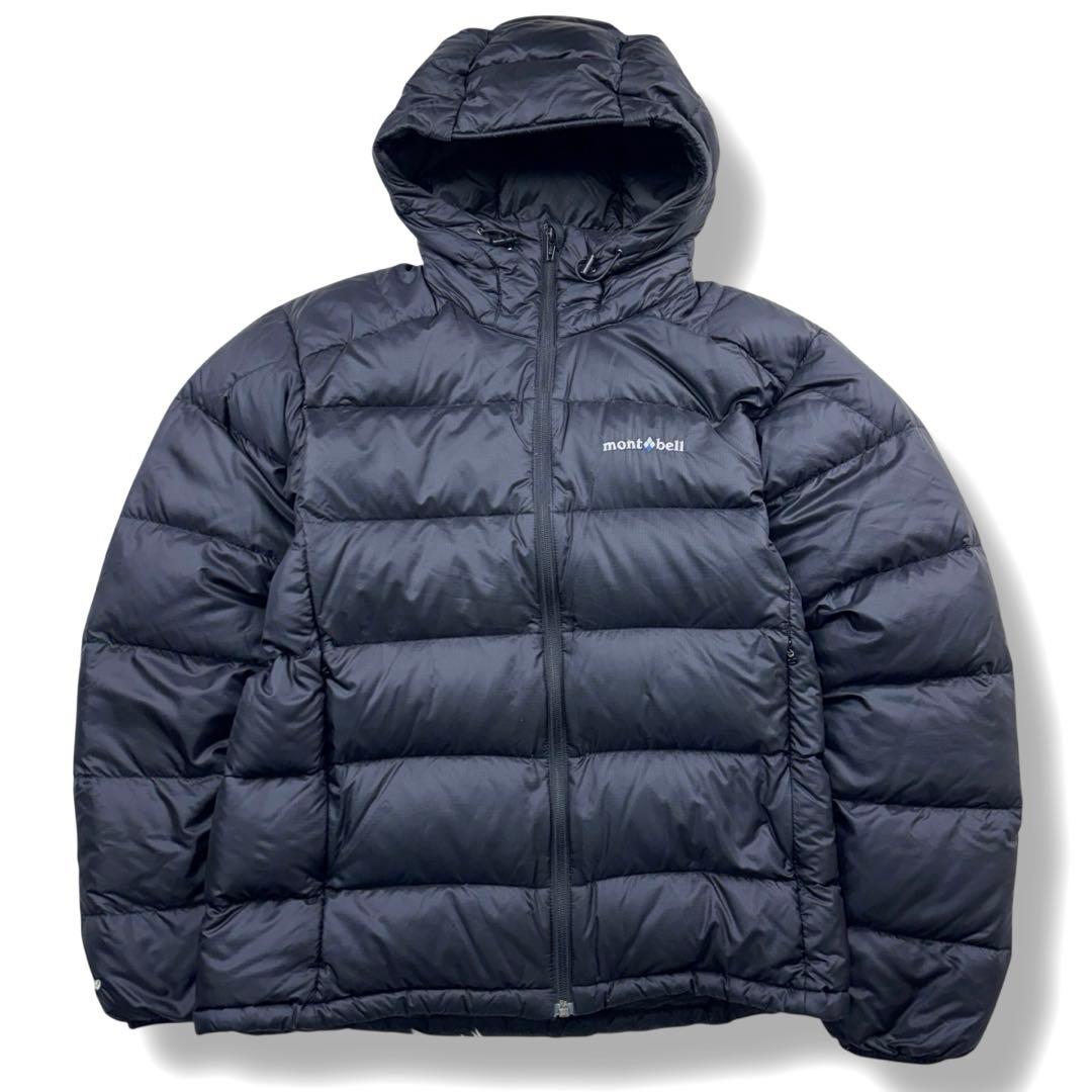 定番カラー モンベル アルパインダウン ジャケット フード 軽量 S アウトドア