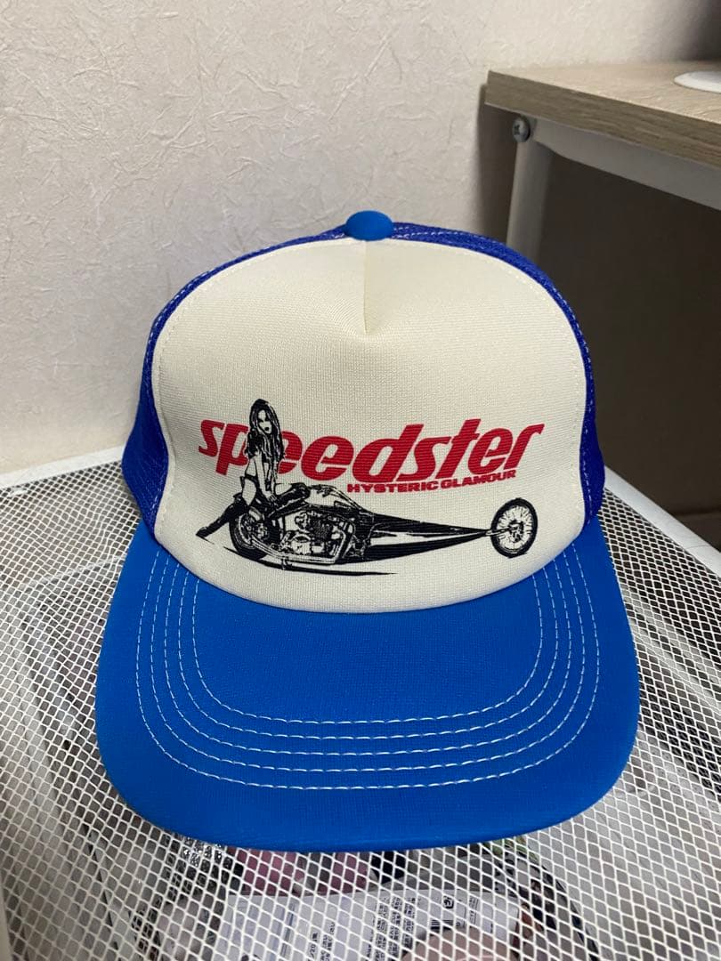 ヒステリックグラマー メッシュキャップ ブルー