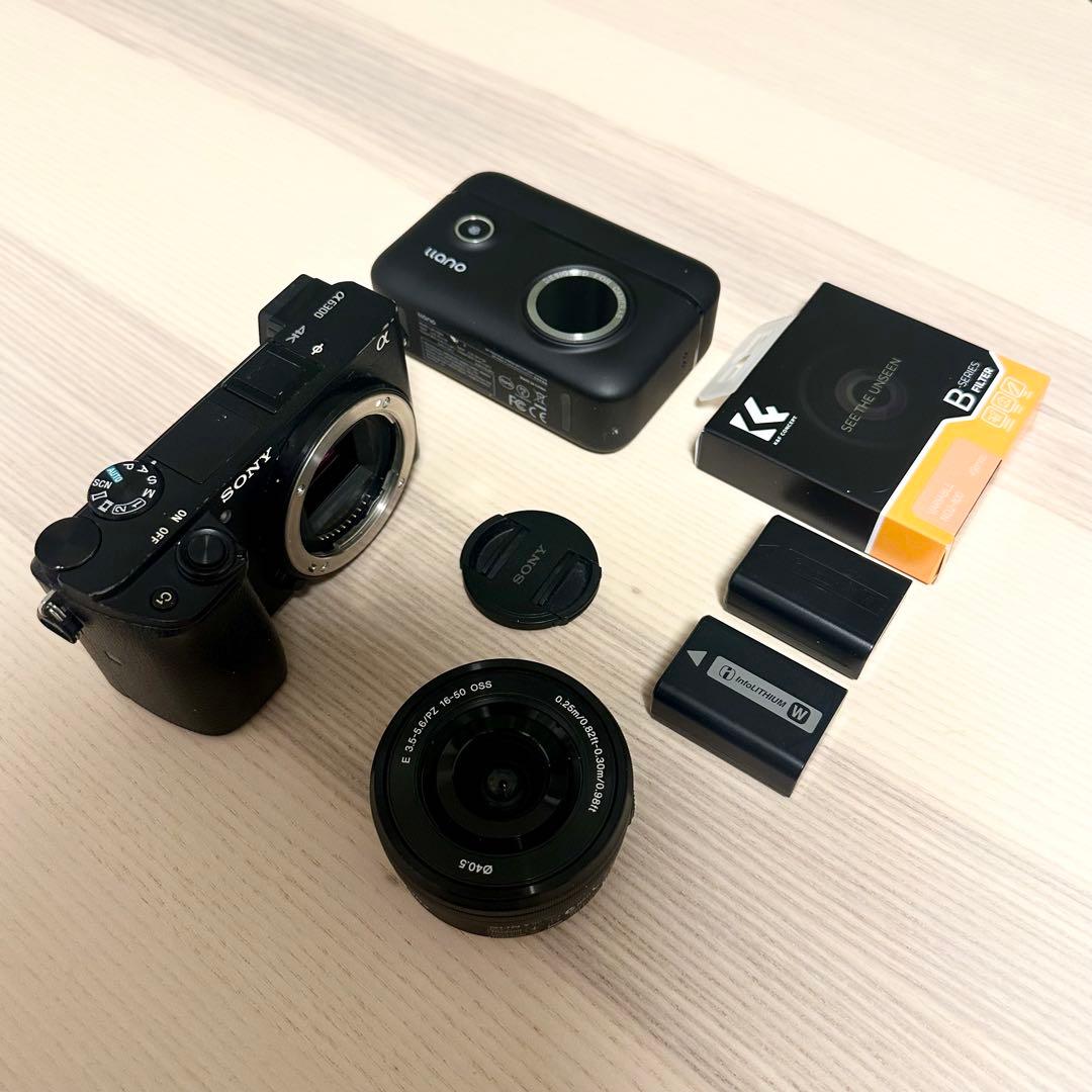 SONY α6300 4Kレンズ付き 【バッテリー・急速充電器・フィルター付】