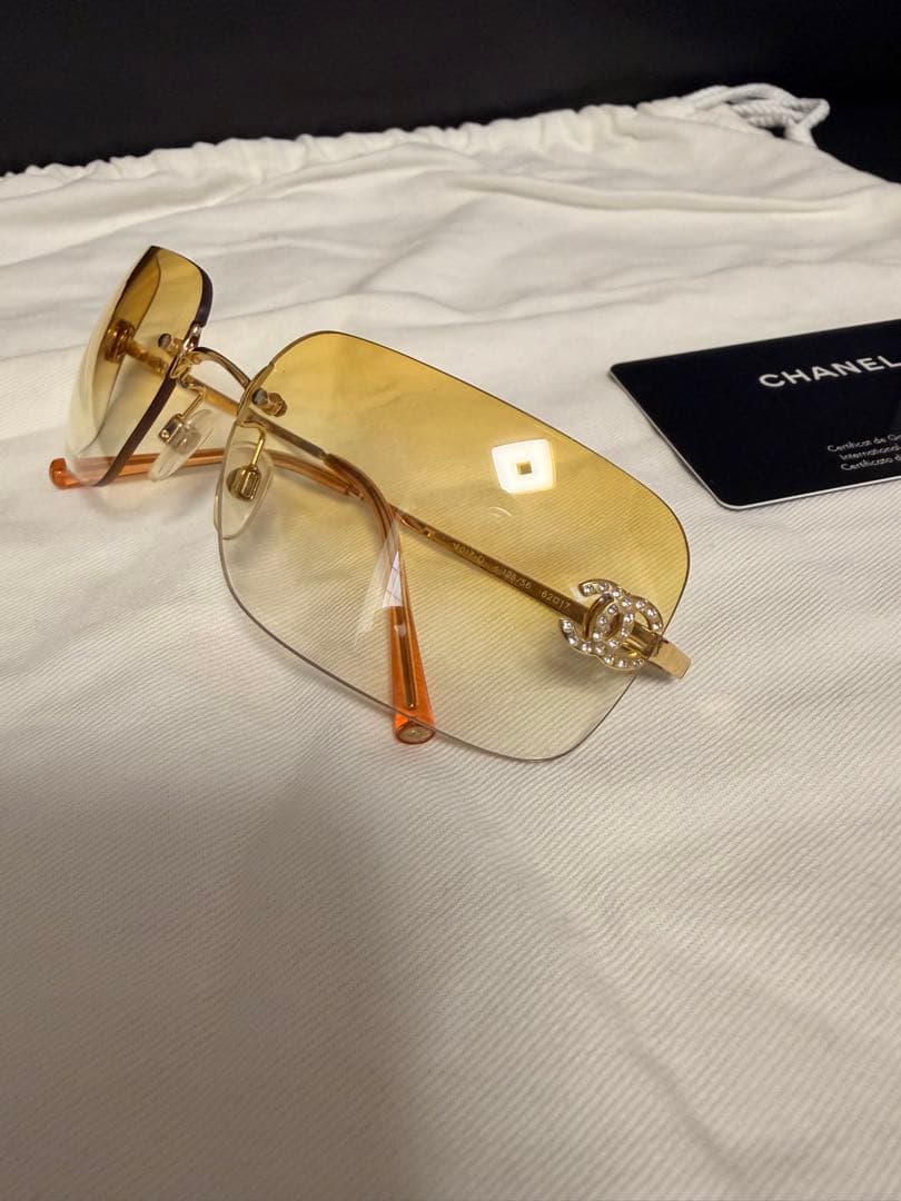 良品♡CHANEL サングラス ココマークブラウンレンズ