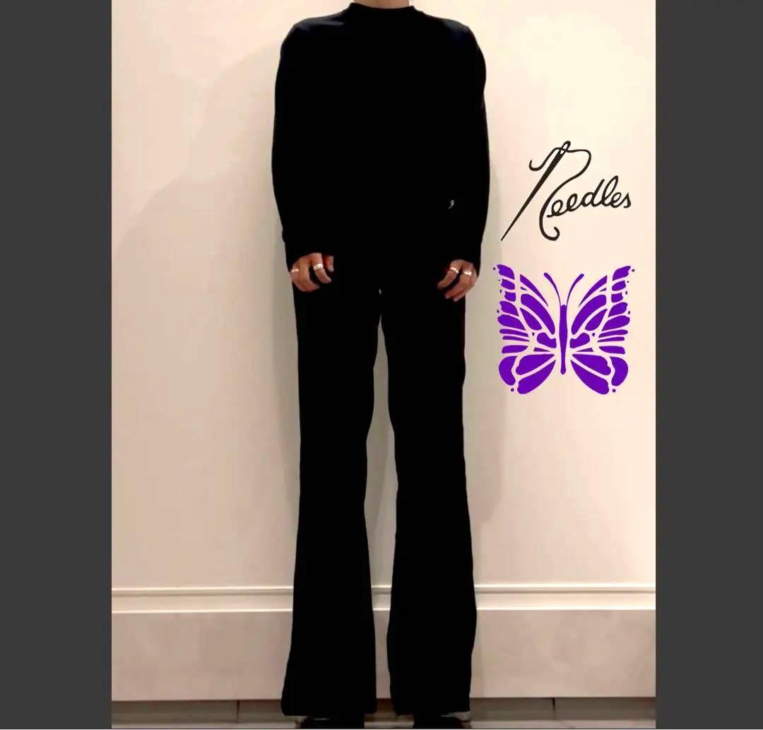 【Iライン】Needles フレア スラックス ブーツカット ブラック