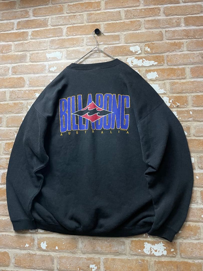 90s BILLABONG ビラボン　スウェット　バックプリント　黒　y2k