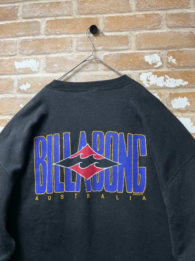 90s BILLABONG ビラボン　スウェット　バックプリント　黒　y2k