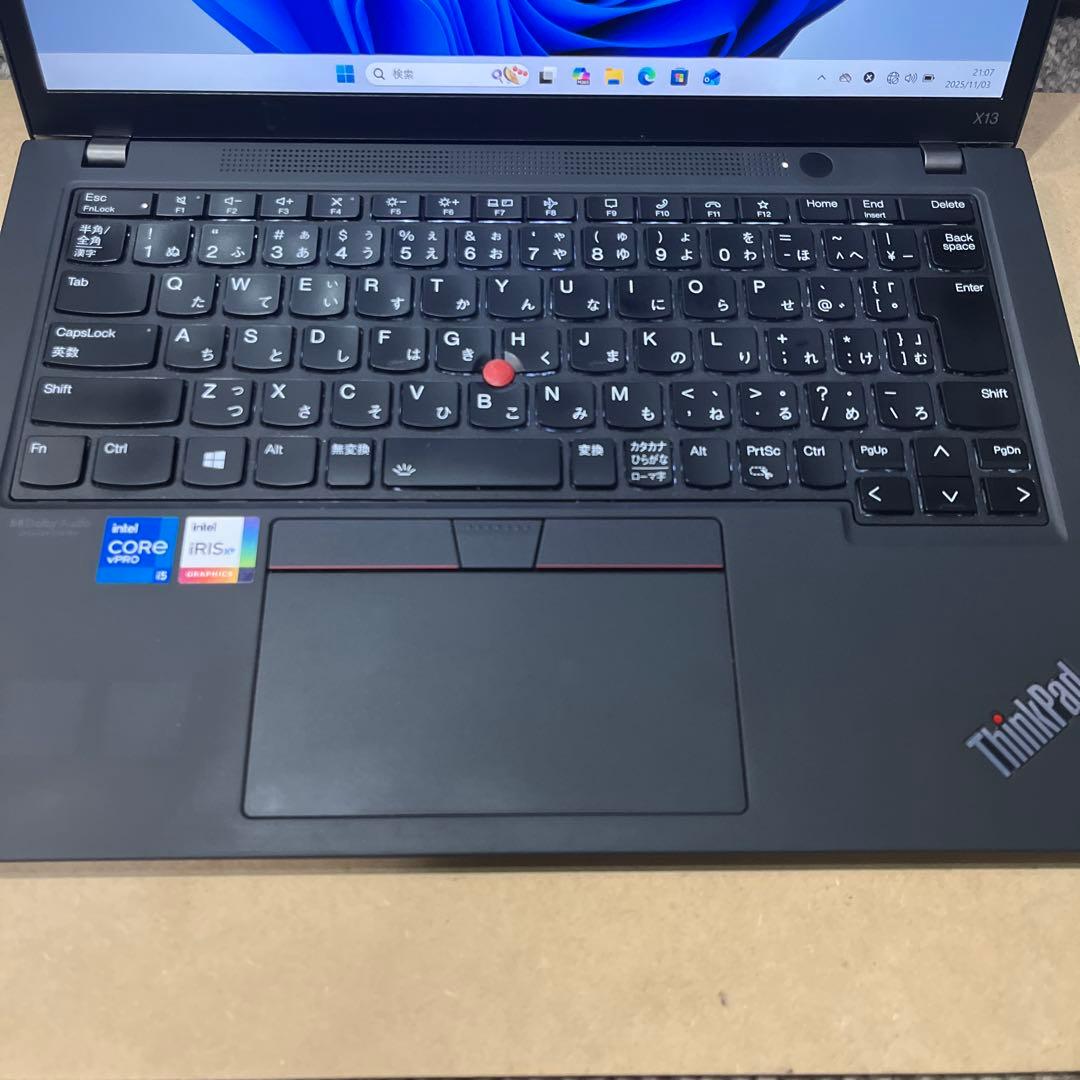 Lenovo保証2年付：ThinkPad X13 gen2：i5/8G/256G