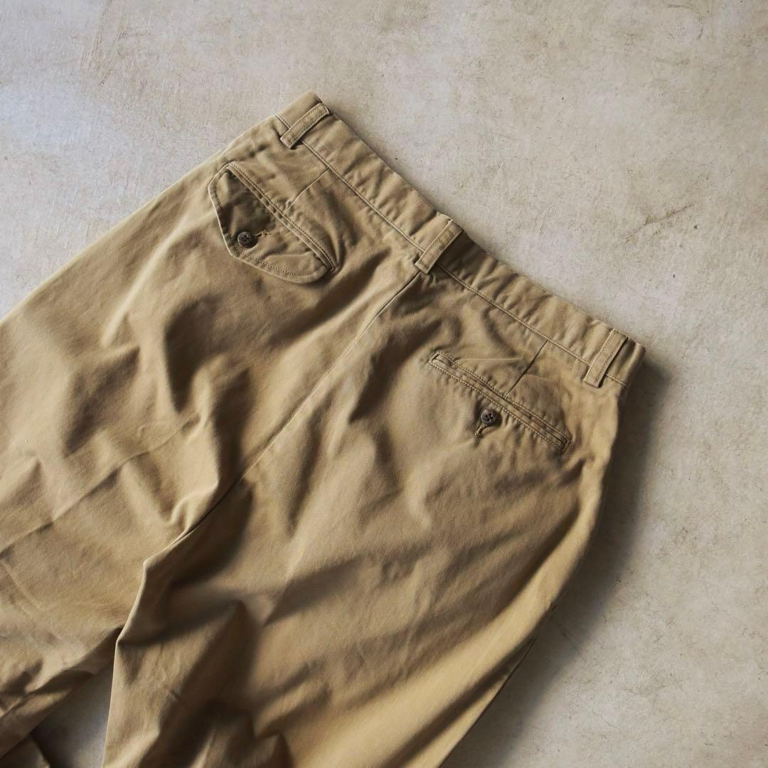 90s ラルフローレン ポロチノ ツータックチノ ブラウン USA W32L30