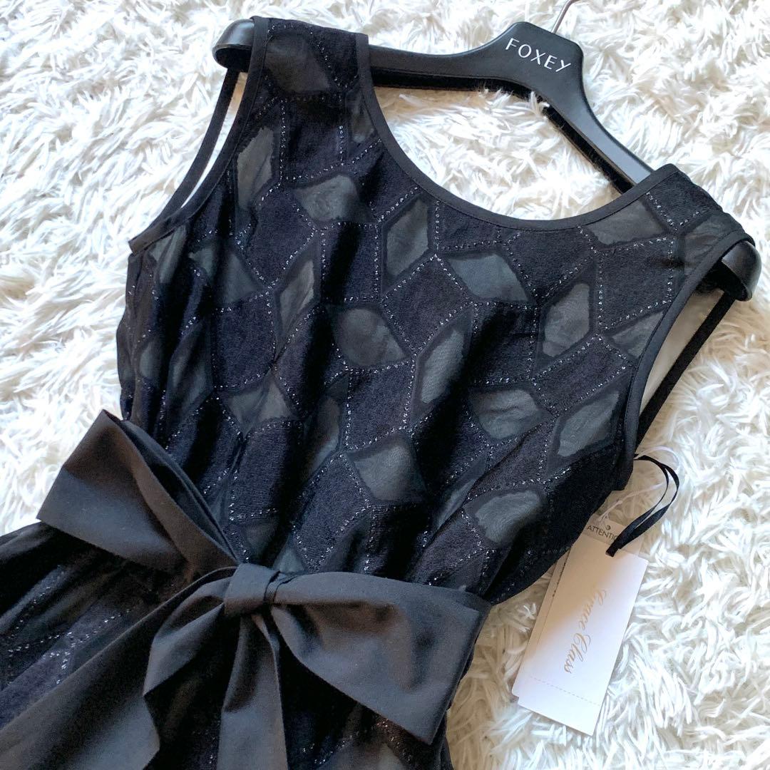 新品✨ 高級感 グレースクラス メタリックキカジャガードドレス ワンピース