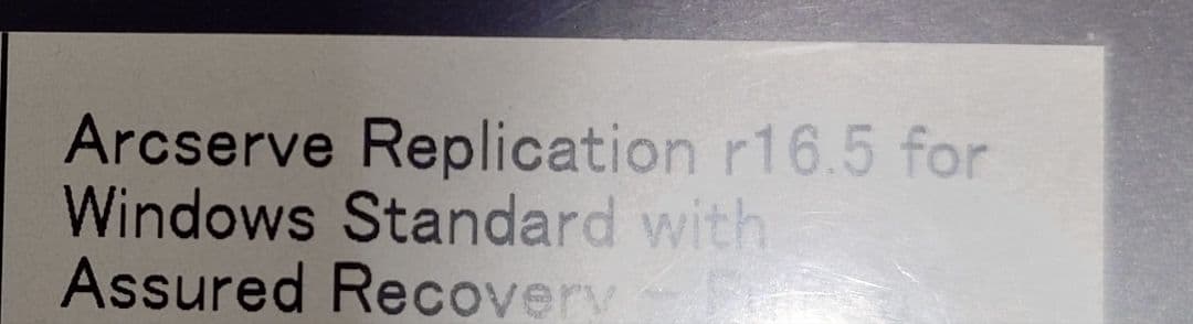 新品Arcserve Rep r16.5 for Win std with AR