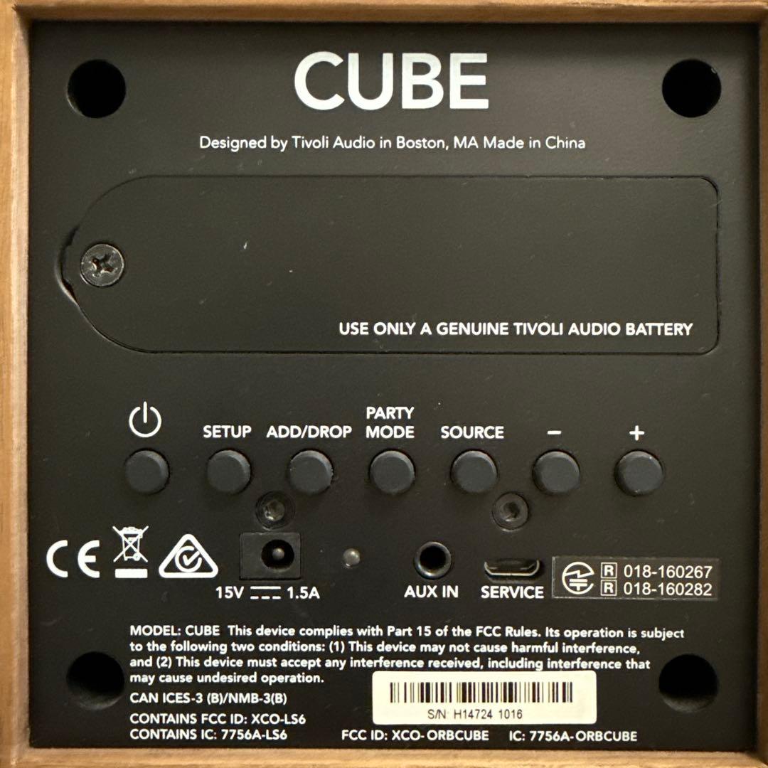 Tivoli Audio（チボリオーディオ）　ART Cube＋純正バッテリー付