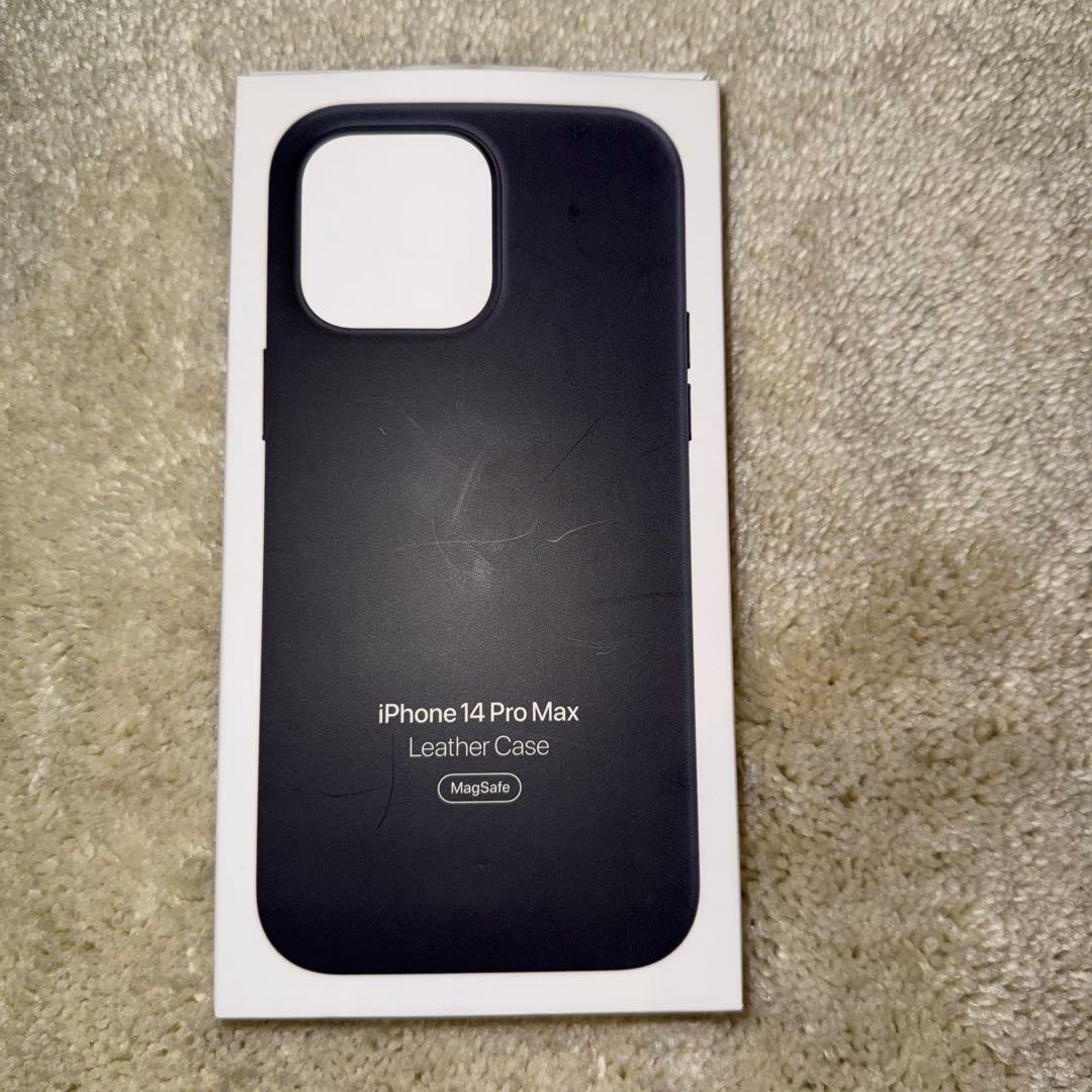iPhone 14Pro max純正レザーケース　ブラック