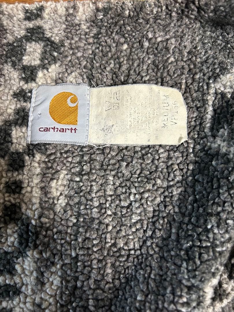 【星タグ】Carhartt ボアベスト 80s フェード ダメージ有