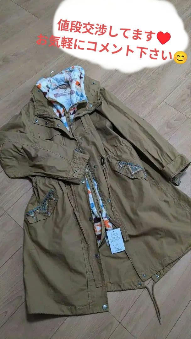 チチカカ　レディース　モッズコート　Lサイズ