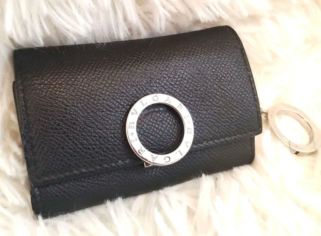 ⭐美品⭐BVLGARI　現行　ブラックレザーキーケース