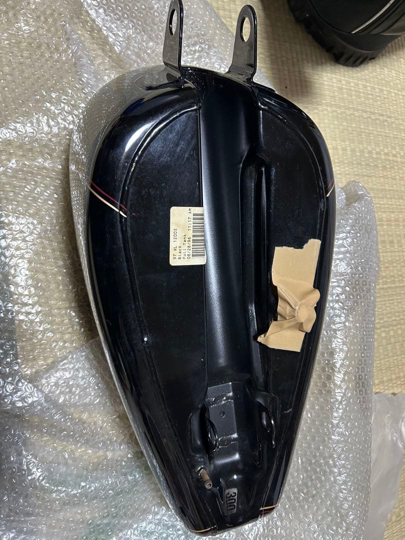 Harley-Davidson 黒 タンク チェッカーフラッグデザイン