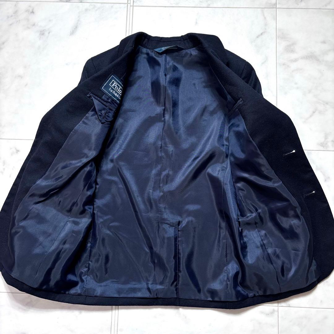 ラルフローレン キッズフォーマル 120/110 紺ブレ チェックパンツ スーツ