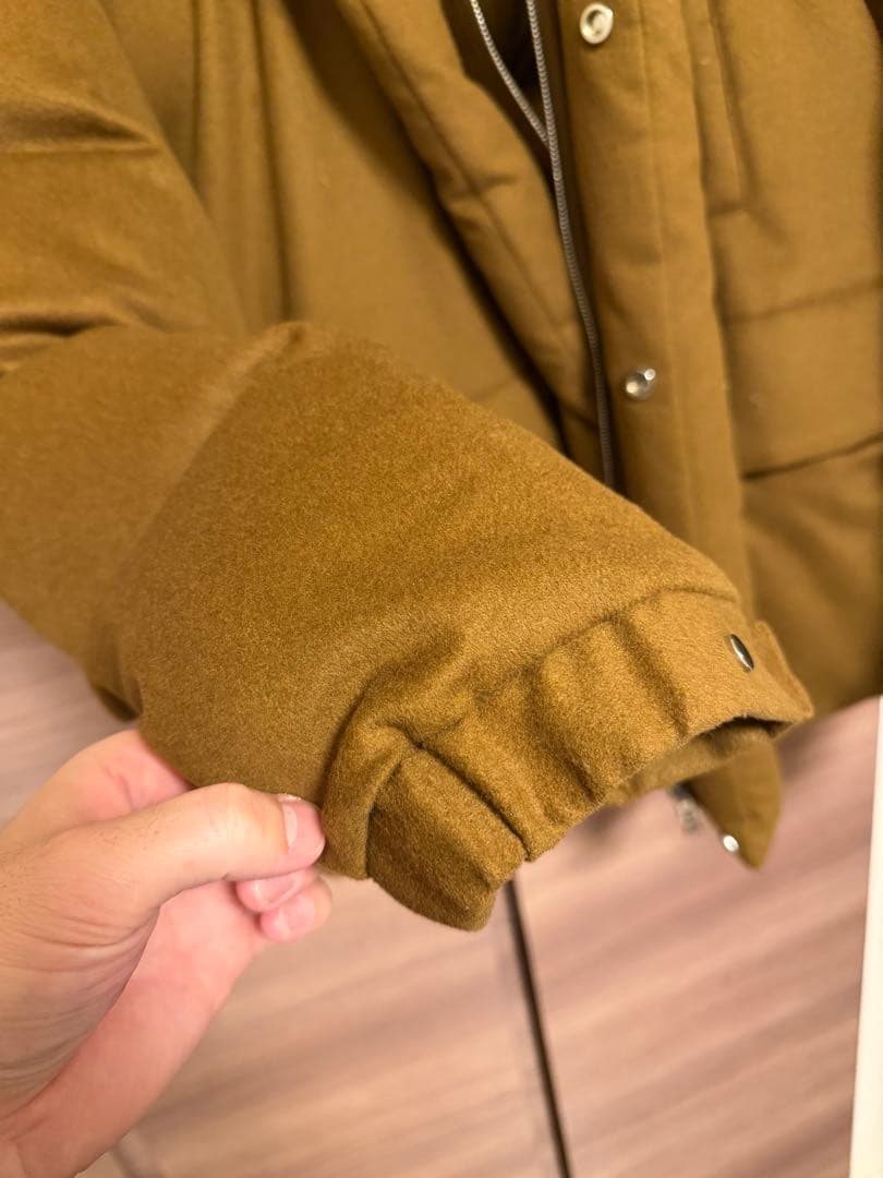 MARKAWARE カシミヤダウンジャケット ブラウンカーキ