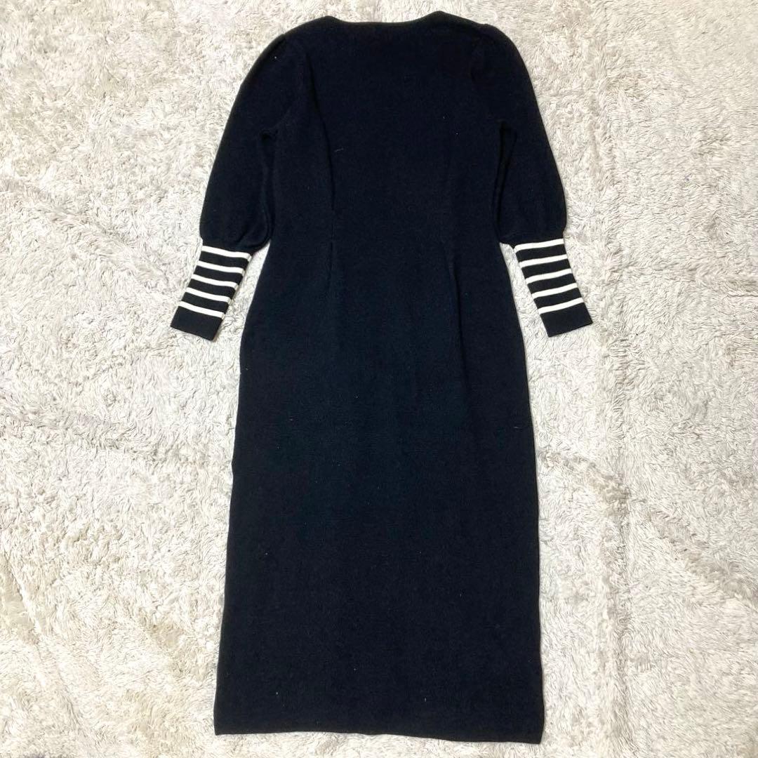 BORDERS at BALCONY ニットワンピース ロング ブラック 38