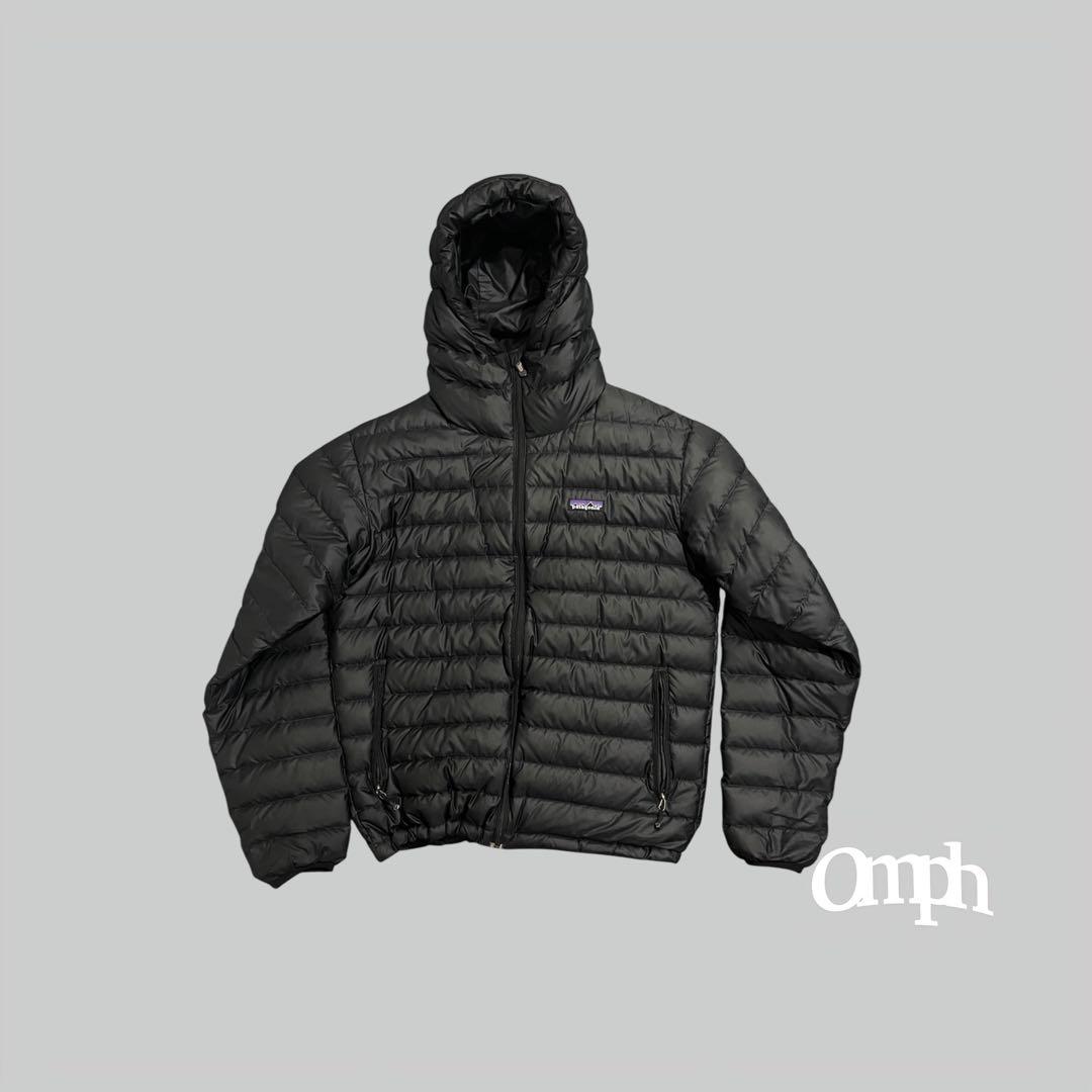 00s 黒 Patagonia ダウンセーターフーディー ダウンパーカ