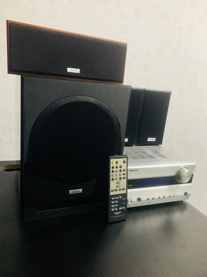 美品　ONKYO BASE-V20HD アンプ➕サブウーファー他4点セット