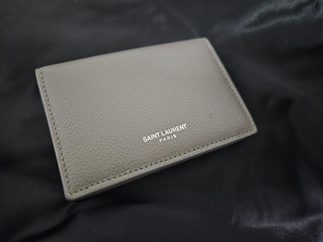 SAINT LAURENT グレー 名刺入れ