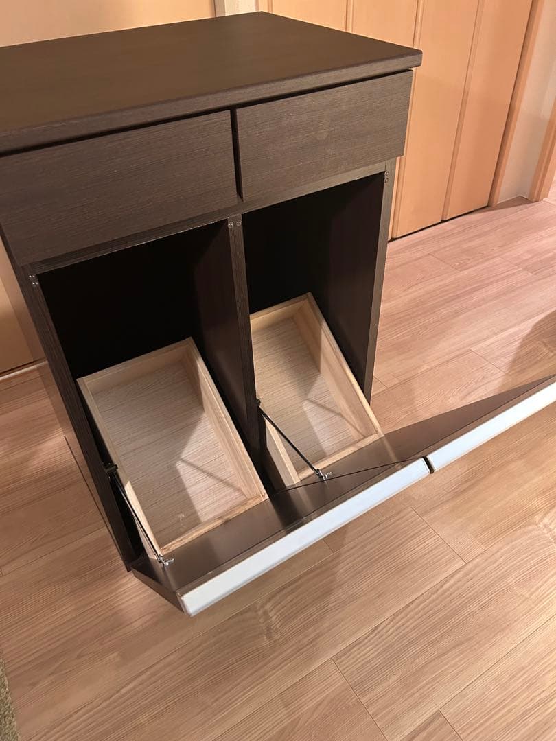 クロシオ　分別ゴミ箱　ダイニングダストボックス　2D ブラウン