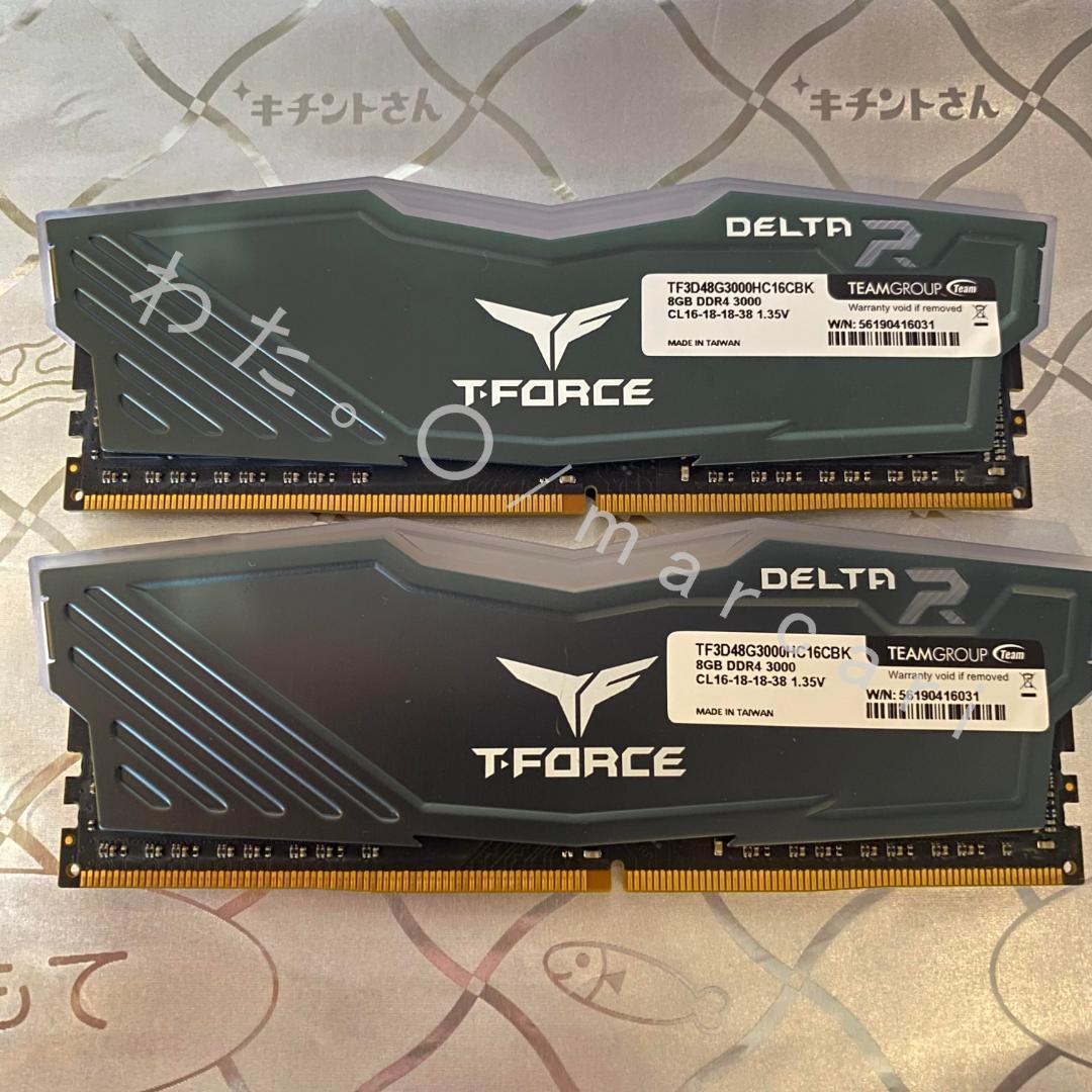 T-FORCE　DELTA R　DDR4-3000　16GB　8GB×２枚セット
