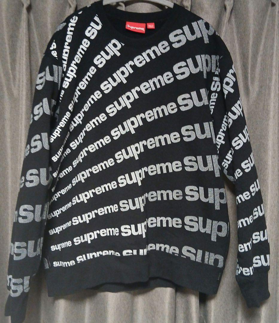 Supreme ブラック ロゴトレーナー