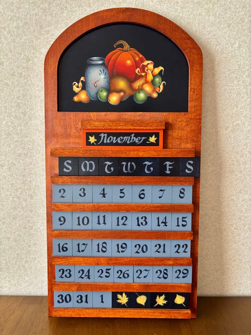 トールペイント木製カレンダー