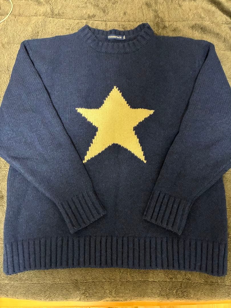 THREEFACE スターニット ネイビー スリーフェイス フォアモスト