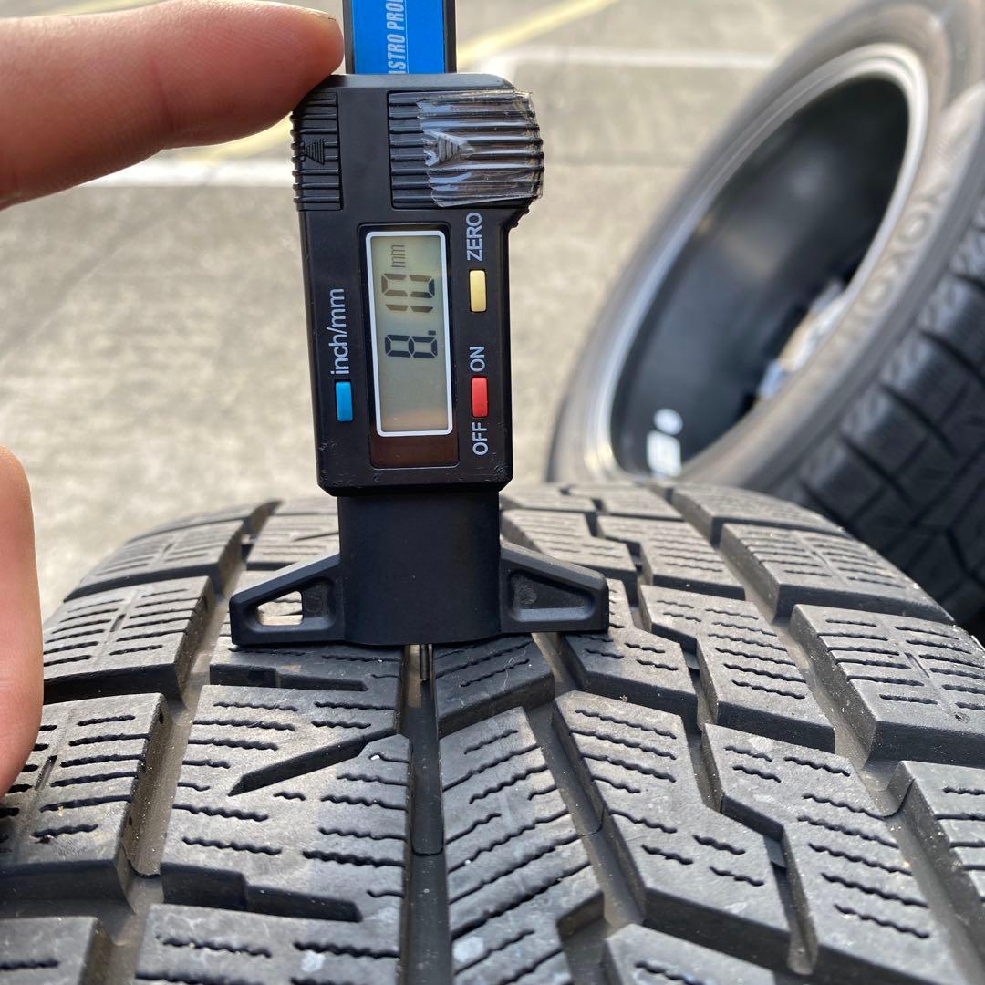 ◇中古バリ溝ヨコハマ205/60R16+トヨタ平座用アルミスタッドレスセット