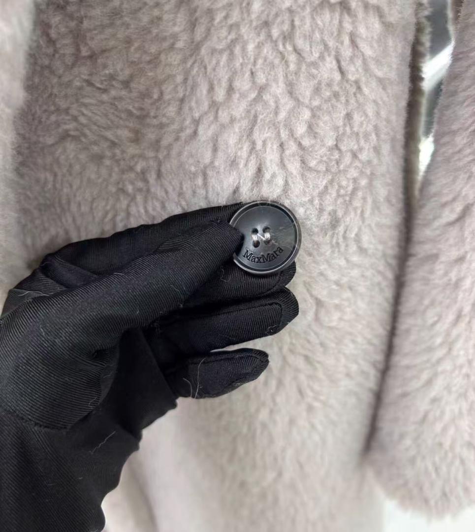 MaxMara ライトグレーファーコート XS