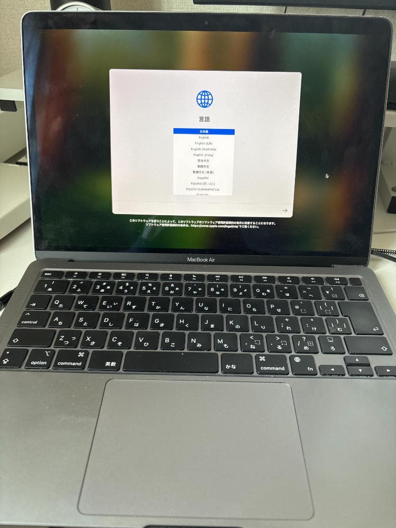 MacBook Air/M1チップ搭載/13インチ/8GBメモリ/256GB