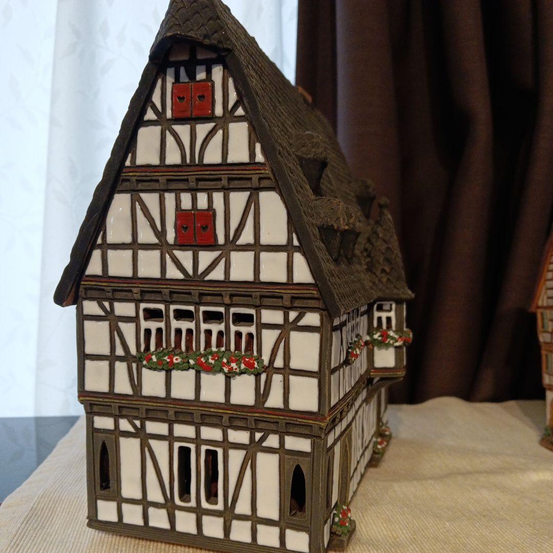 【超メルカリ祭限定】ライト付リトアニアキャンドルハウス3点セット　刻印あり