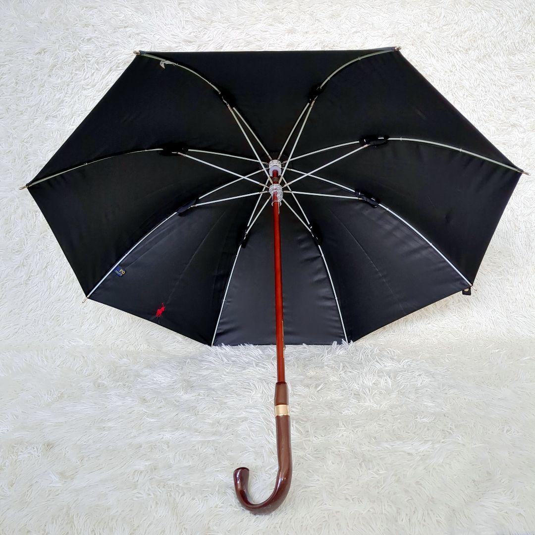 美品✨️POLO RALPH LAUREN 長傘 ブラック　ロゴ