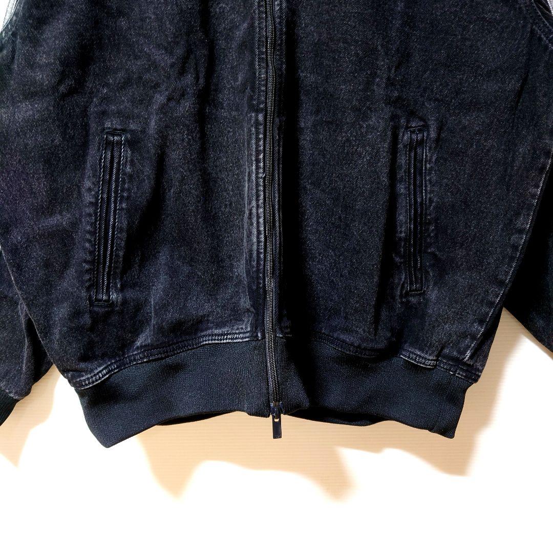 黒4XL★デニムファイヤーバードトラックジャケット★Gジャン★男女★新品未使用