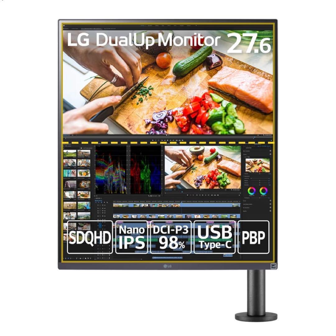 LGデュアルアップモニター 28MQ780-B 27.6インチ